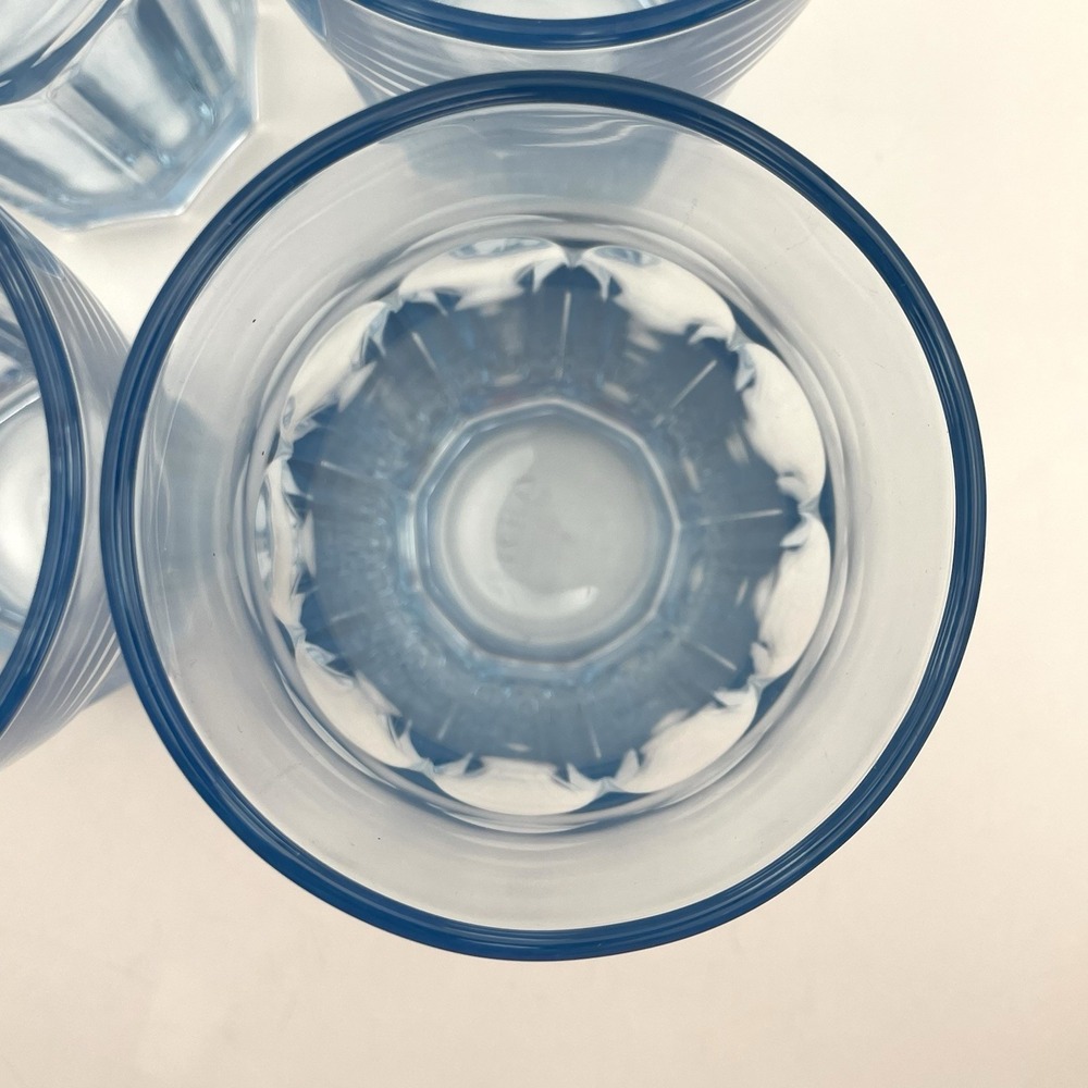 IKEA Blue Tinted Glass Tumblers 5.25" Set of 4 - 12 Oz Drinking‎ Glasses 22648 - Picture 6 of 10